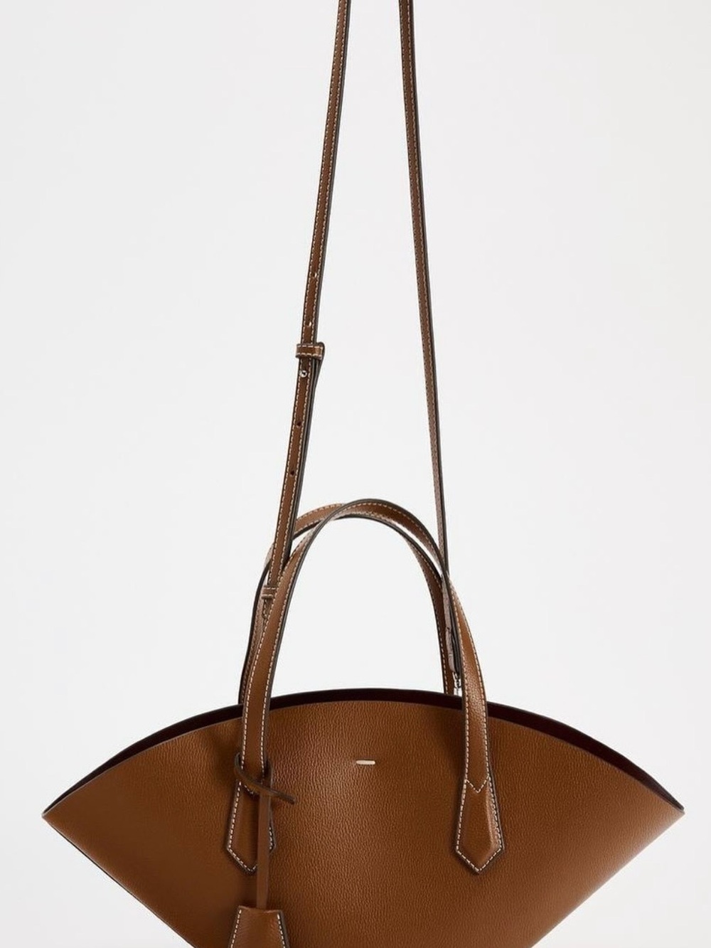Zara Basket Shaped Tote Bag in Dark Tan *Doesn’t Come w/ Inside Pouch* - Picture 8 of 8